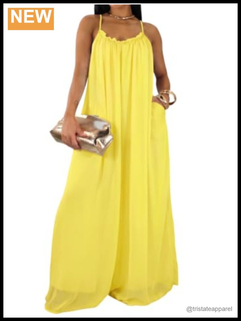 Chiffon Wide Leg Jumpsuit Backless Boho Romper Sleeveless